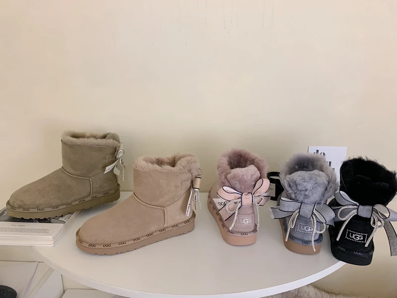 Glittery Bow Ugg Boots