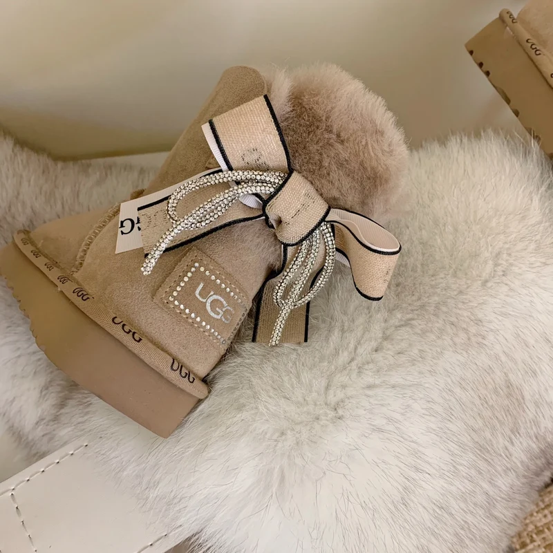 Glittery Bow Ugg Boots