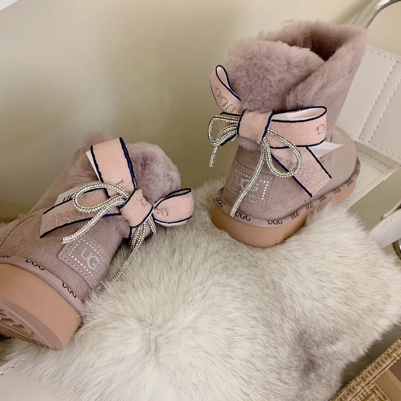 Glittery Bow Ugg Boots