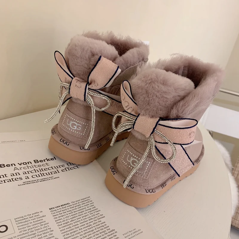 Glittery Bow Ugg Boots