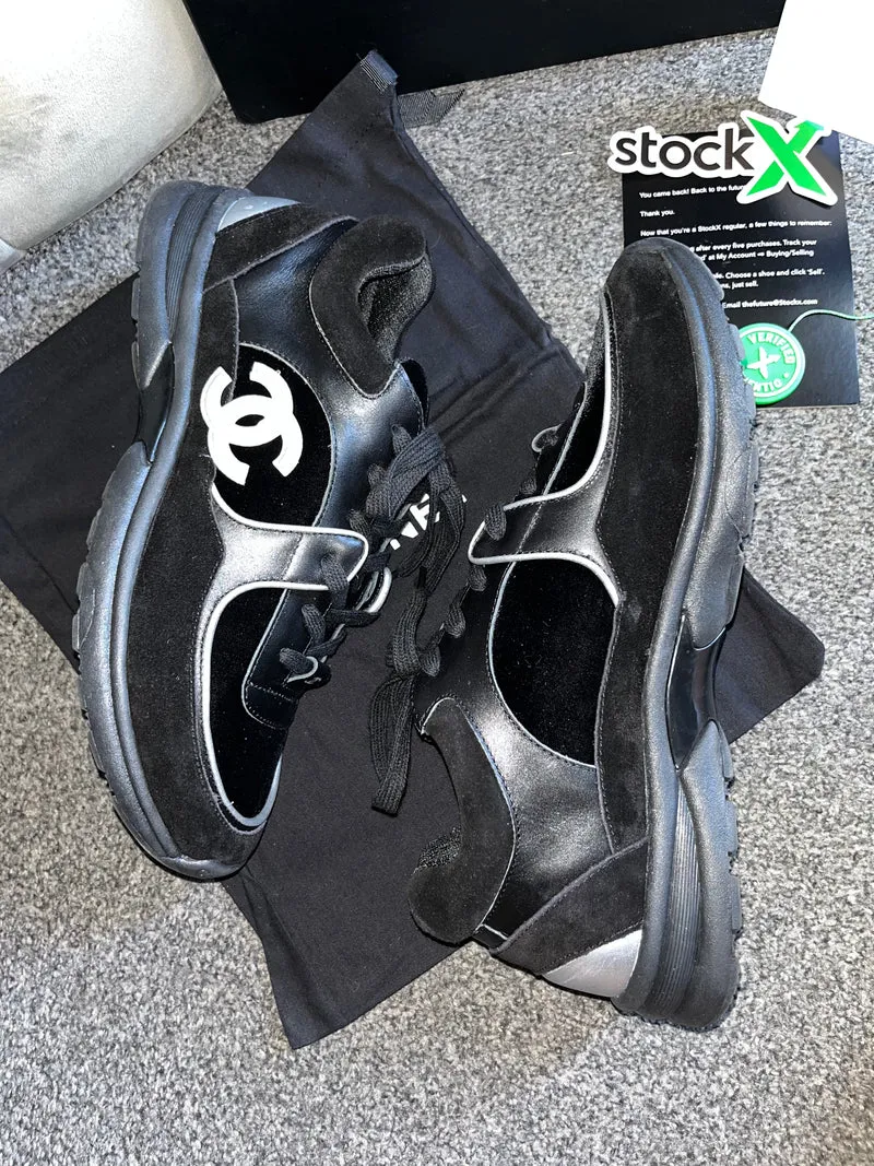 Black & Silver Runner Trainers