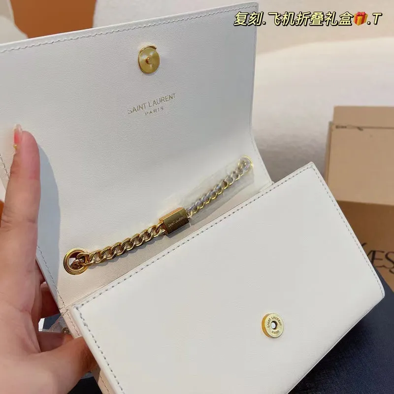 White Leather Clutch Bag