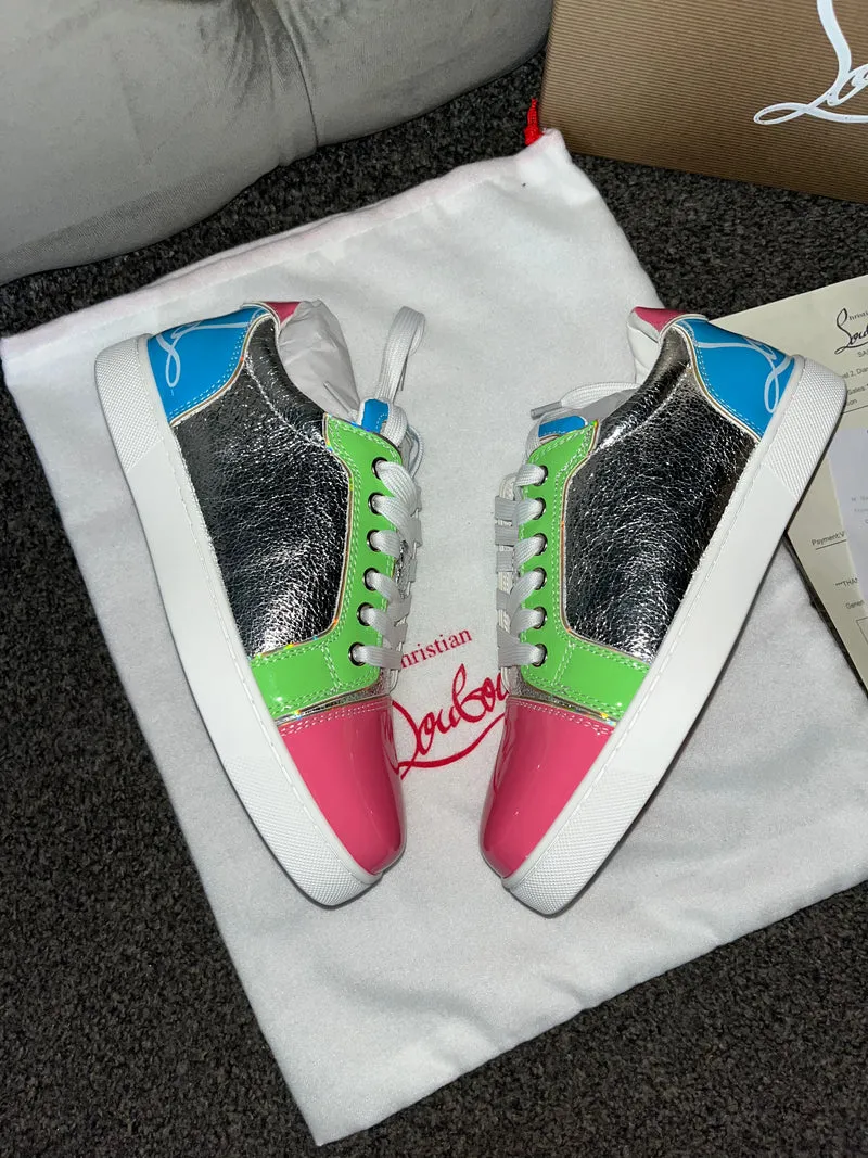 Colourful Red Bottomed Trainers