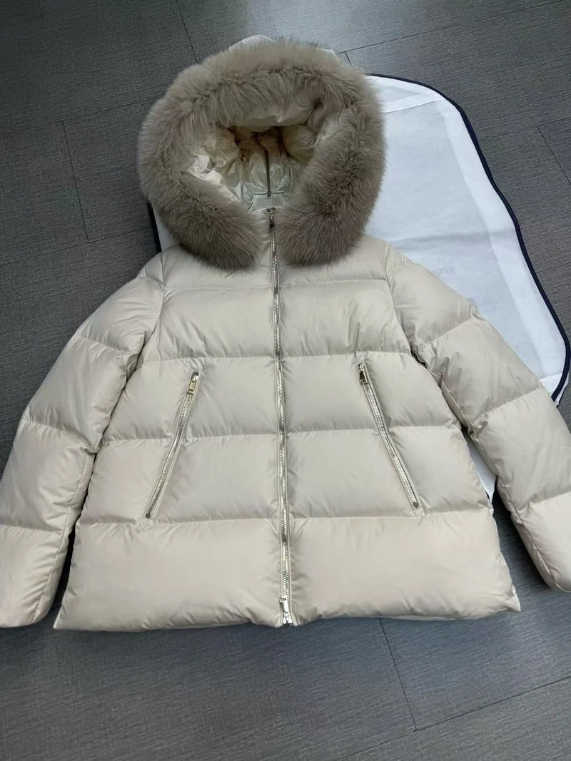 Down Fox Fur Coat