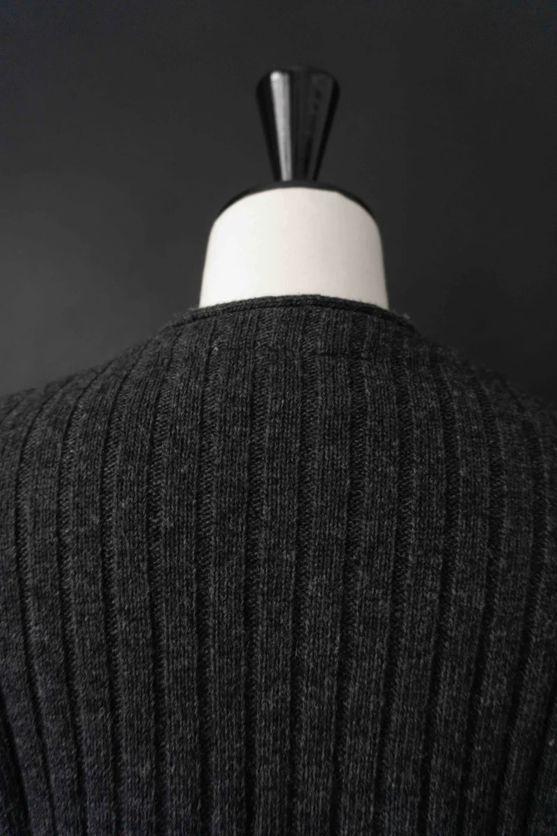 Vintage 80s Strickweste, Grau, M–L