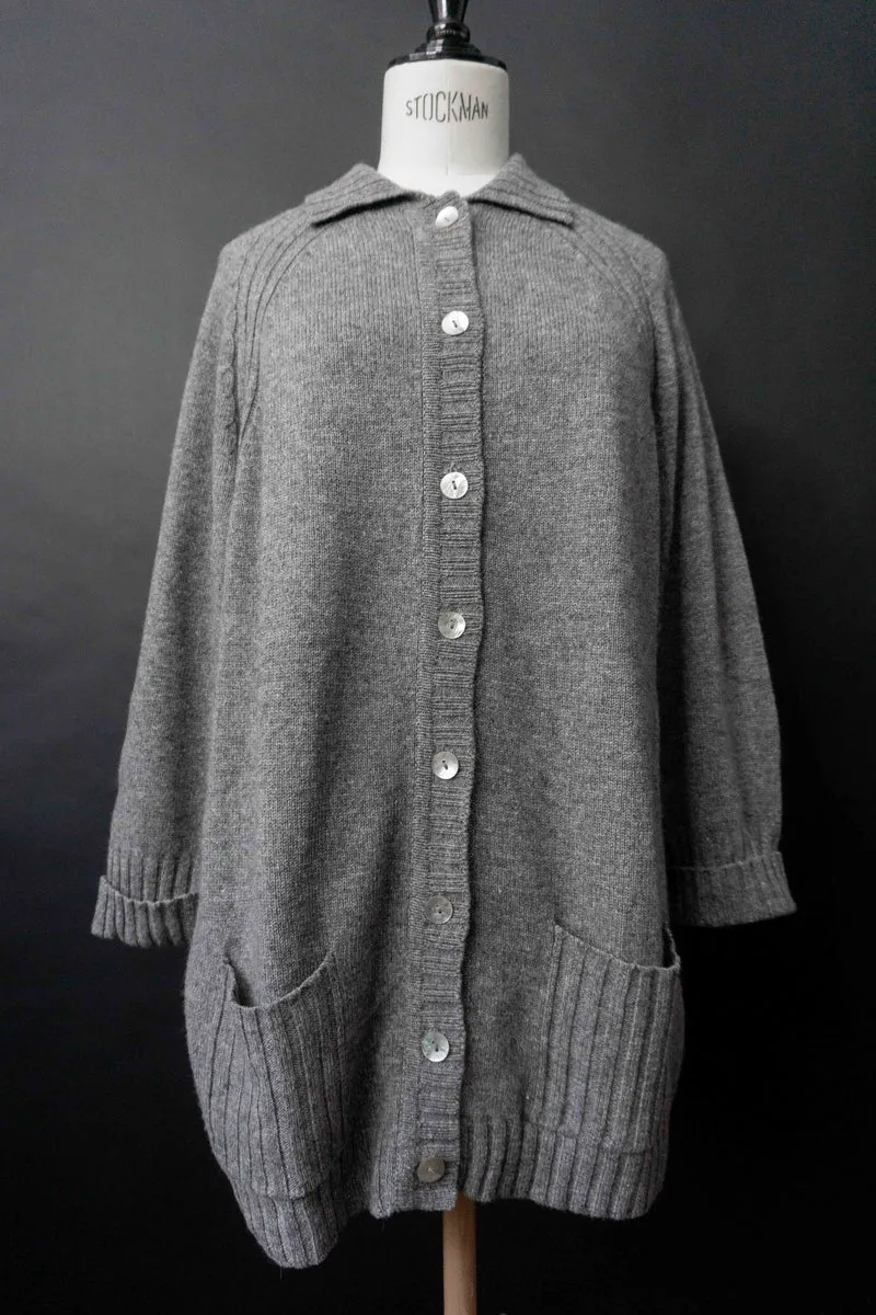 Vintage Cardigan, Soft Grau, M–L