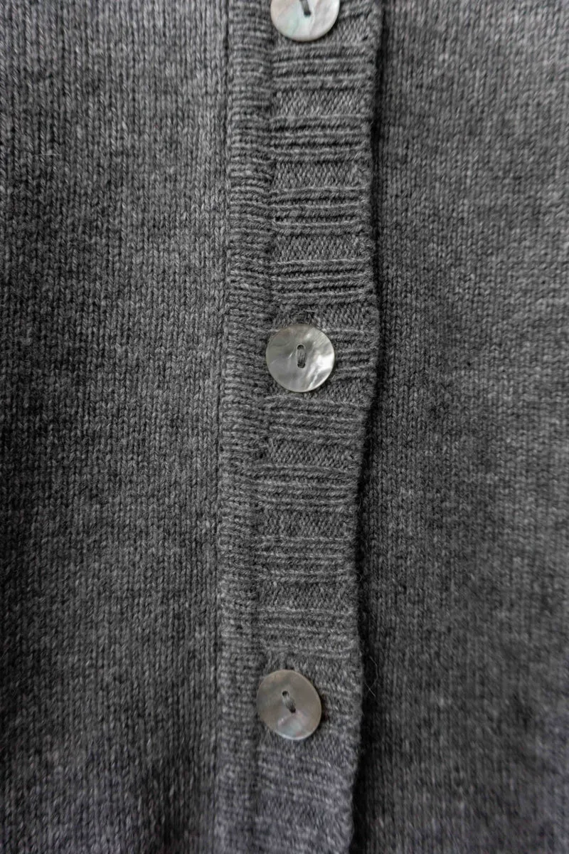 Vintage Cardigan, Soft Grau, M–L