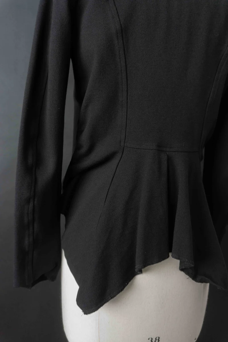 Vintage witchy Blazer, tailliert, Schwarz, S