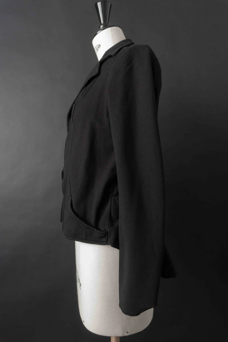 Vintage witchy Blazer, tailliert, Schwarz, S