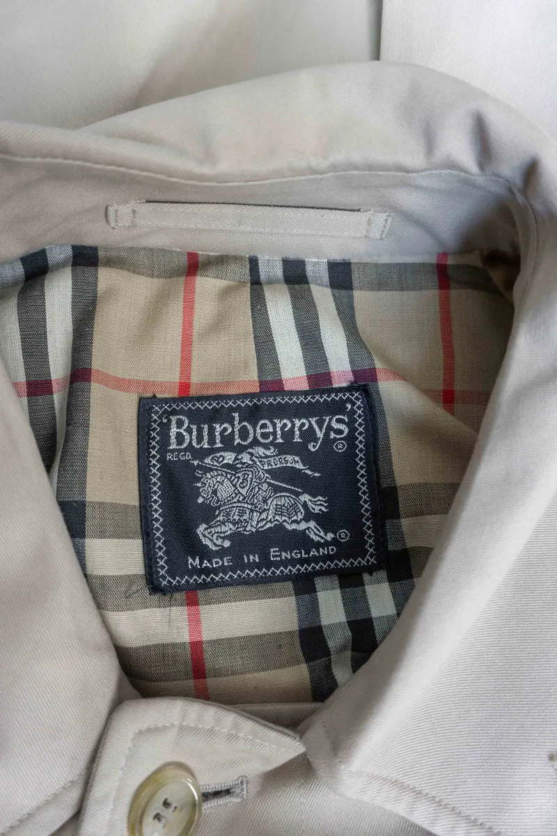 Burberrys Car Coat Beige – Vintage 80s Nova Check, M–L