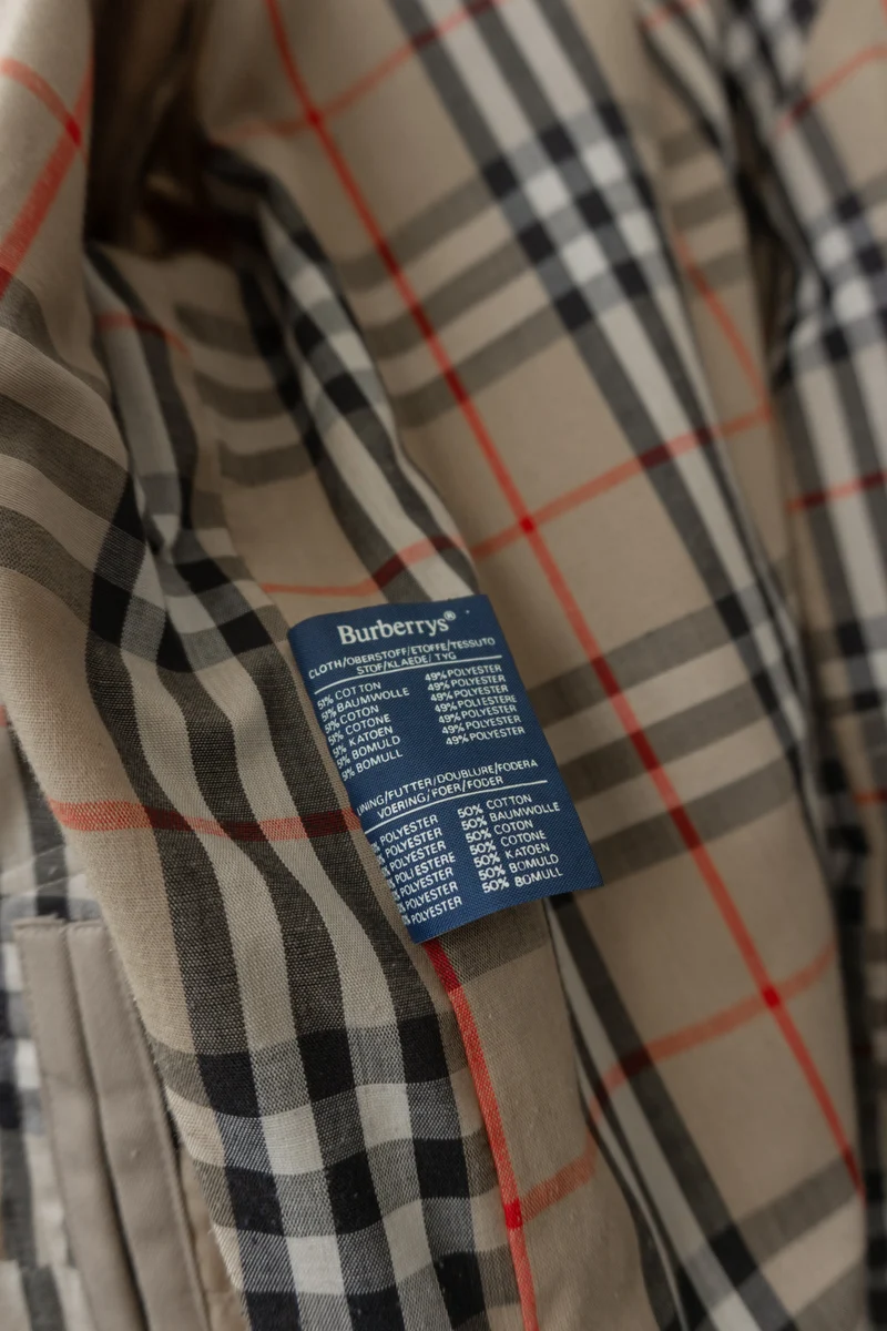 Burberrys Car Coat Beige – Vintage 80s Nova Check, M–L