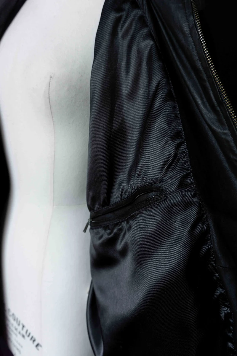 Vintage Lederjacke Schwarz Oversize – Soft Leather Blouson 90s, M–XL