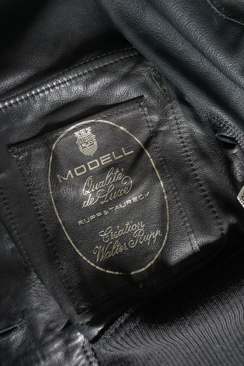 Vintage Nubukleder Jacke, Lederjacke Midnight 70s/80s, XS–M