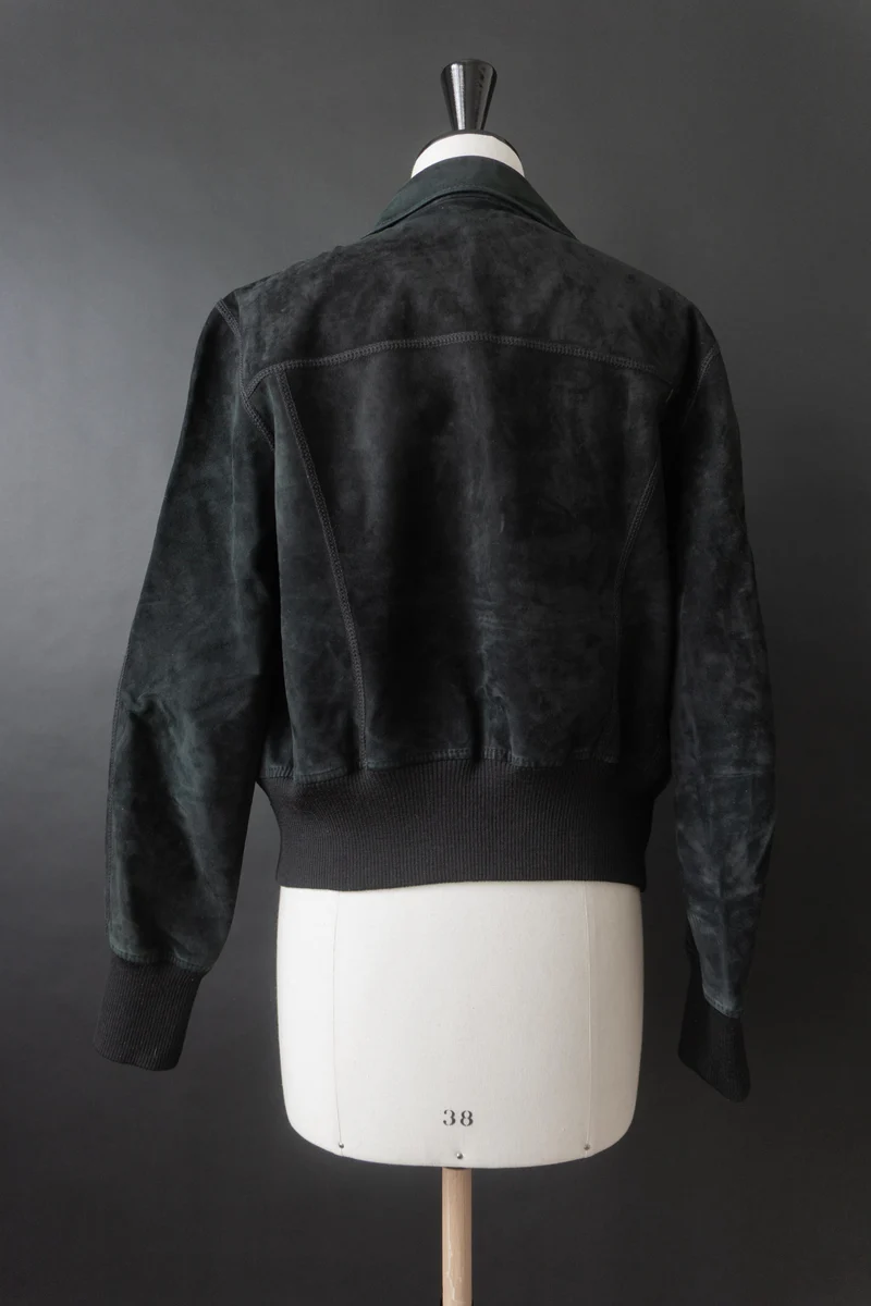 Vintage Nubukleder Jacke, Lederjacke Midnight 70s/80s, XS–M
