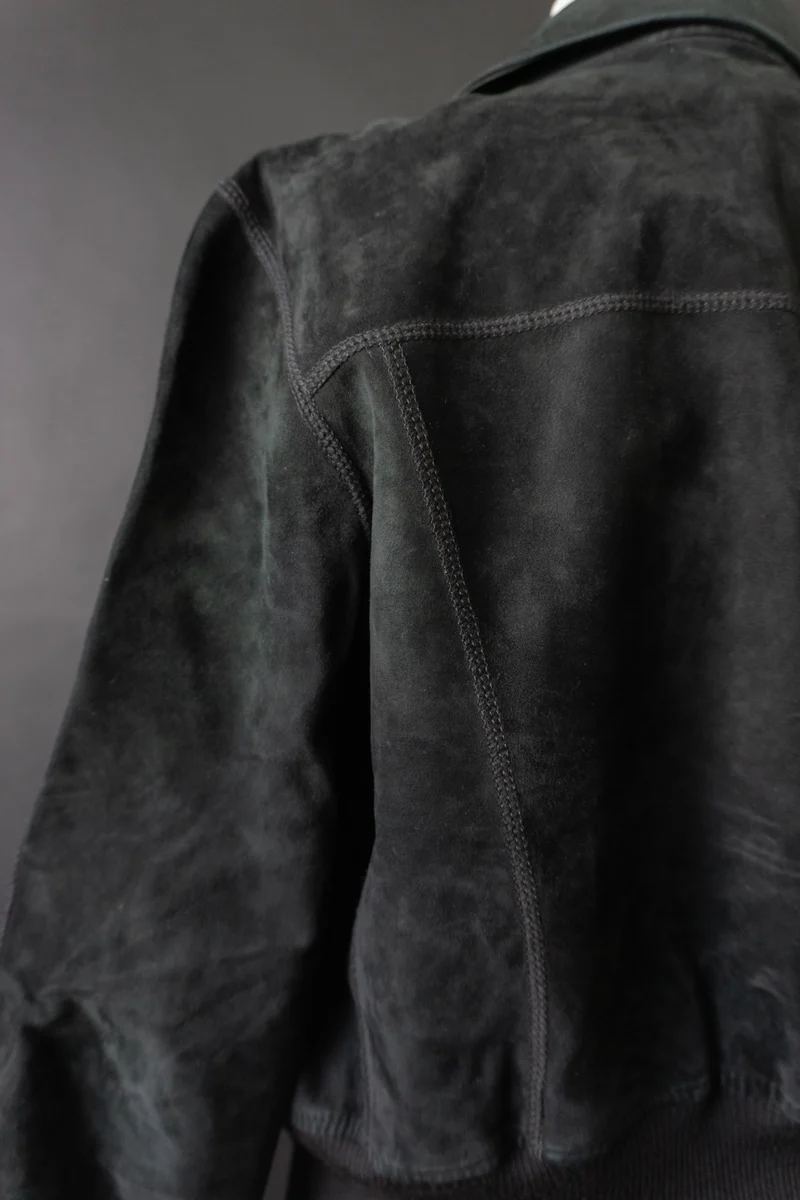 Vintage Nubukleder Jacke, Lederjacke Midnight 70s/80s, XS–M