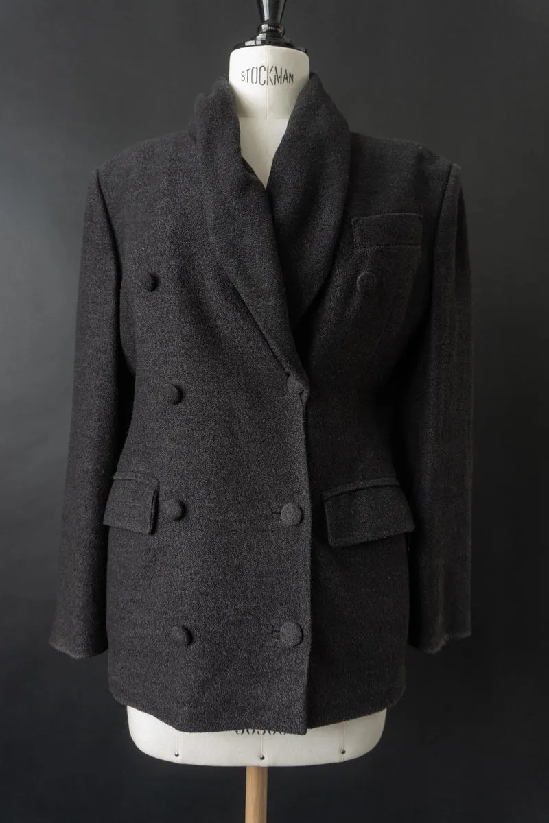 Vintage 80s Jean Paul Gaultier Blazer, Schurwolle mit Schalkragen, S–M