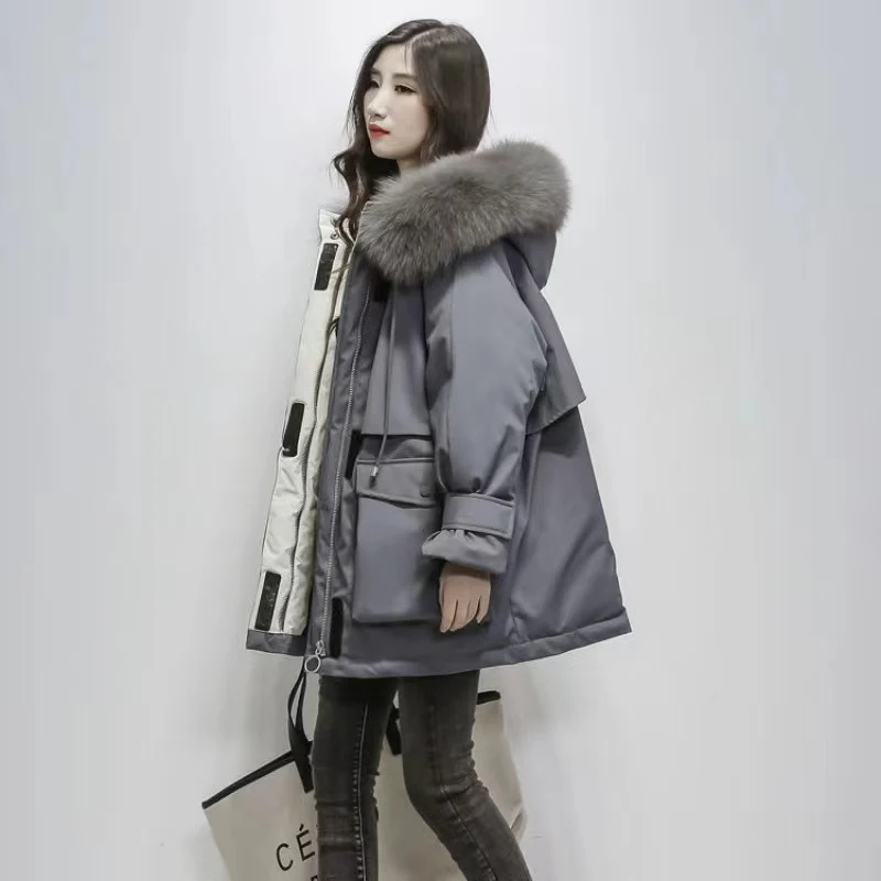 Fox Fur Hooded Coat