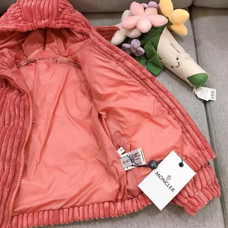 Coral Fluffy Kids Coat