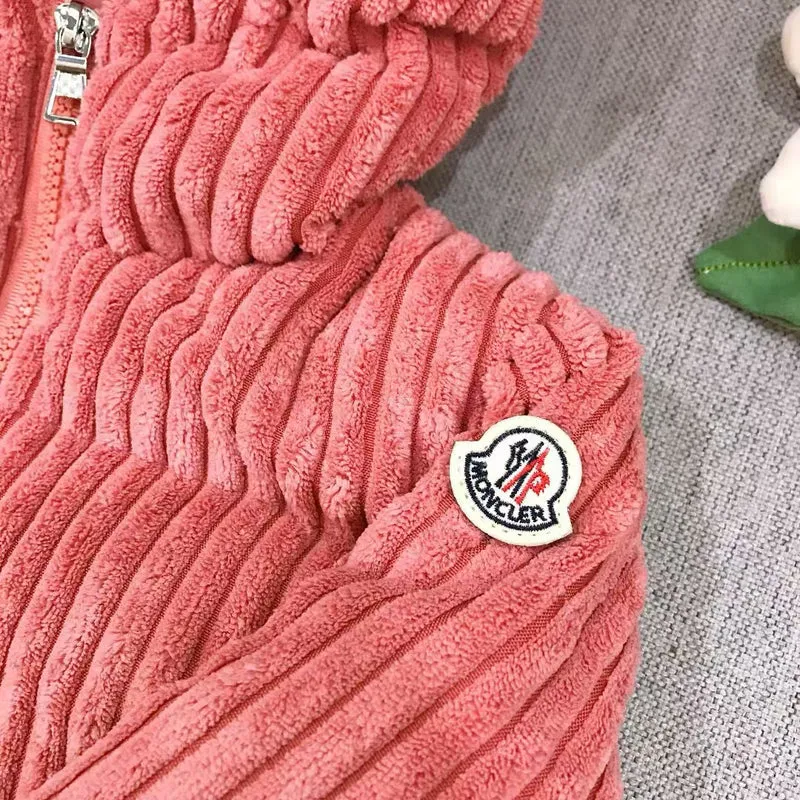 Coral Fluffy Kids Coat
