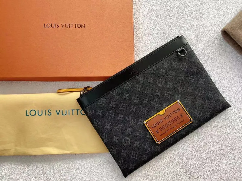 Black Leather Clutch Sleeve