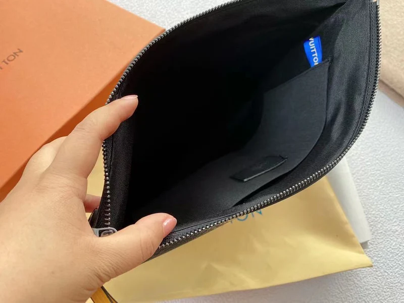 Black Leather Clutch Sleeve