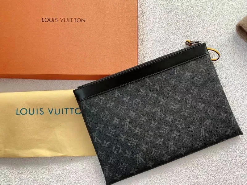 Black Leather Clutch Sleeve