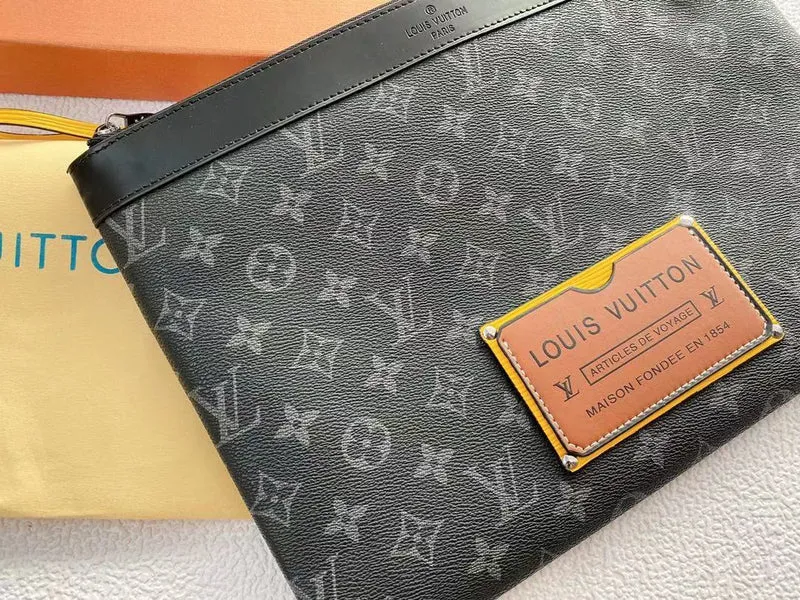 Black Leather Clutch Sleeve