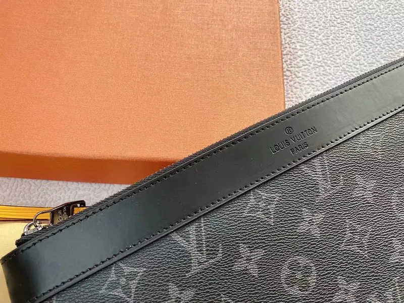 Black Leather Clutch Sleeve