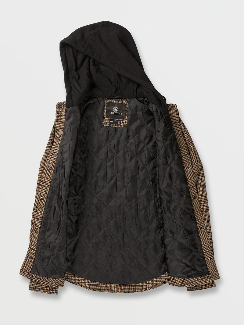 Hooded Flannel Jacket - Caramel