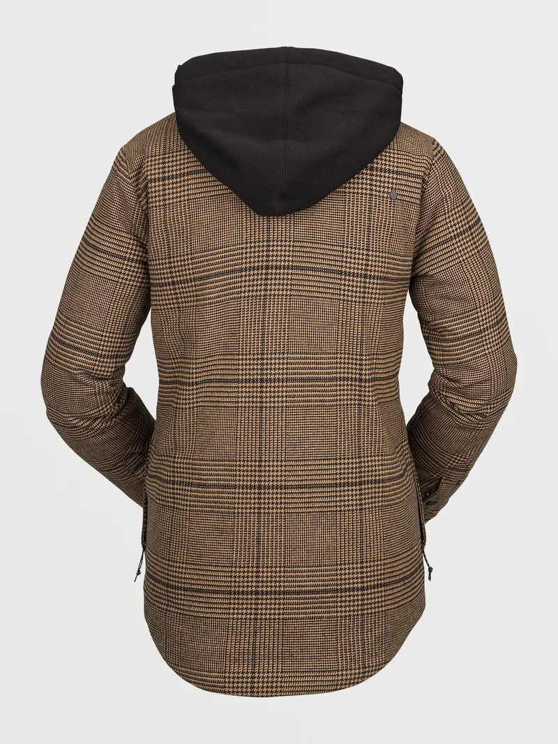 Hooded Flannel Jacket - Caramel