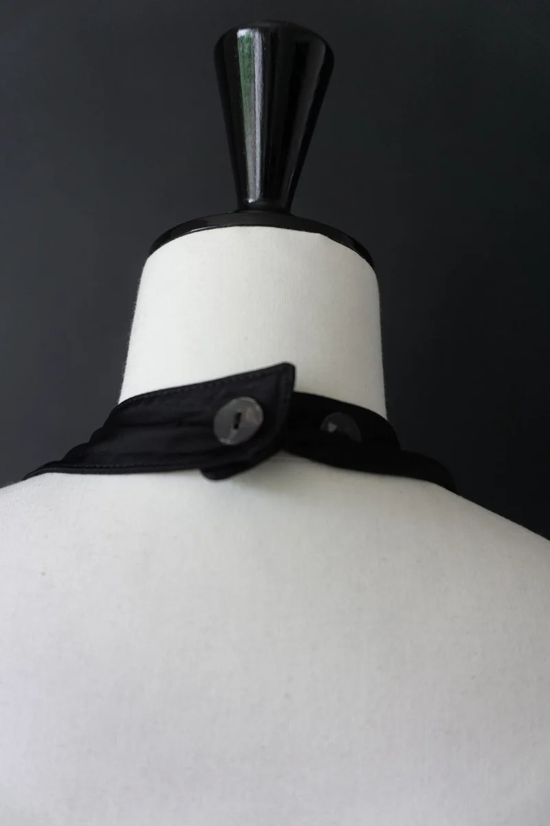 Vintage Neckholder Top aus den 80ern mit Riri-Zipper, S–M