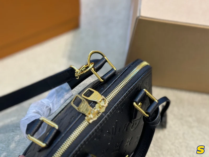 Patterned Design Black Alma Bag