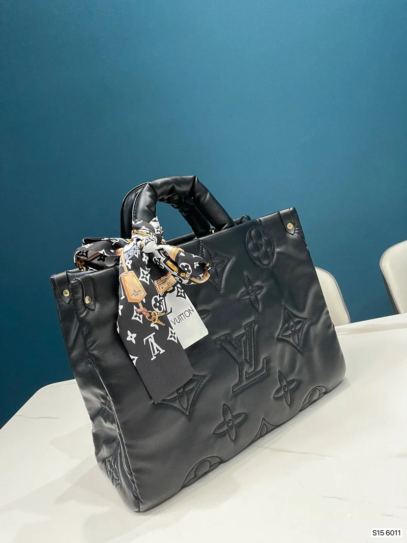 Leather Open Tote Bag