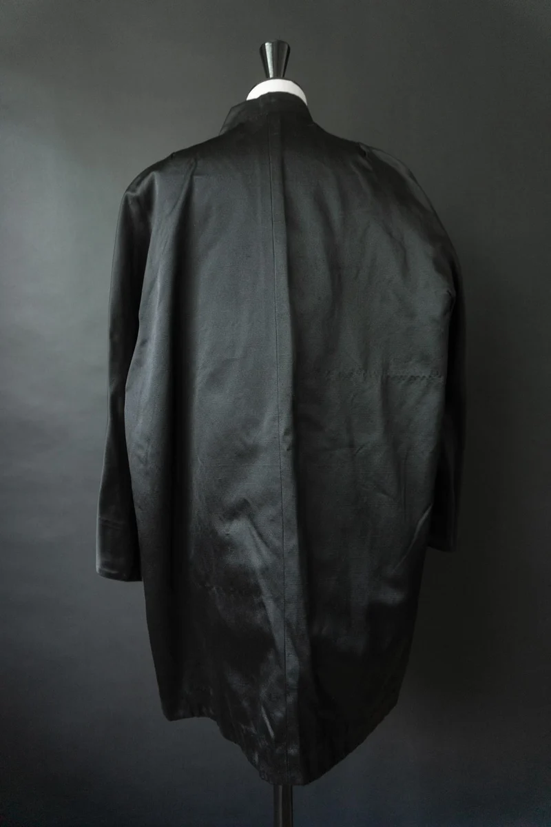 Vintage Kimonojacke schwarze Seide, M–L