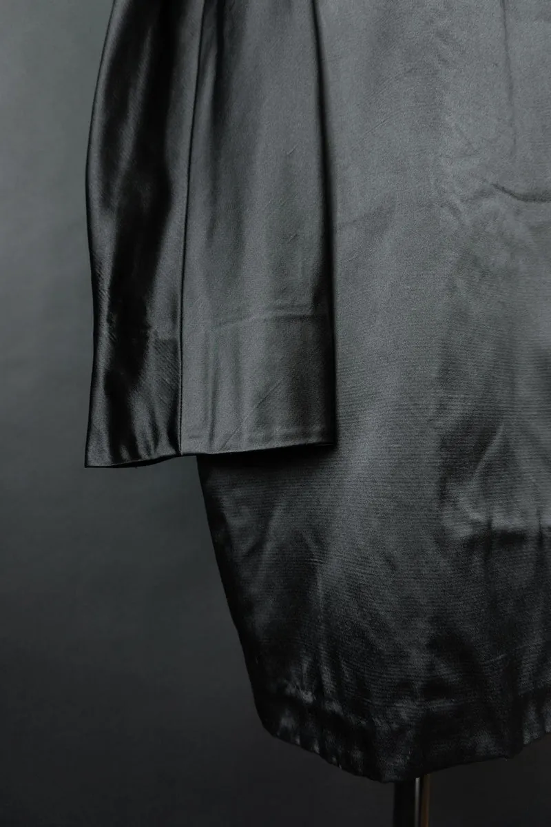 Vintage Kimonojacke schwarze Seide, M–L