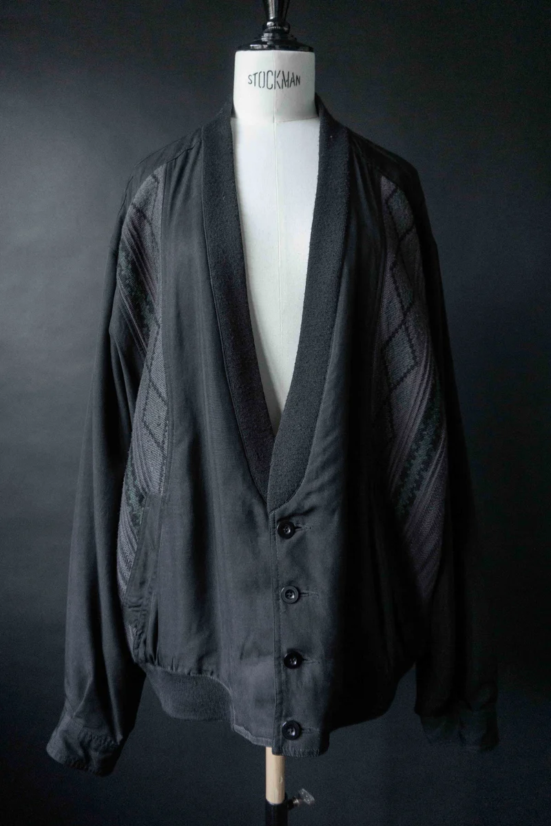 Vintage Blousonjacke 80s, Seide, M–XL