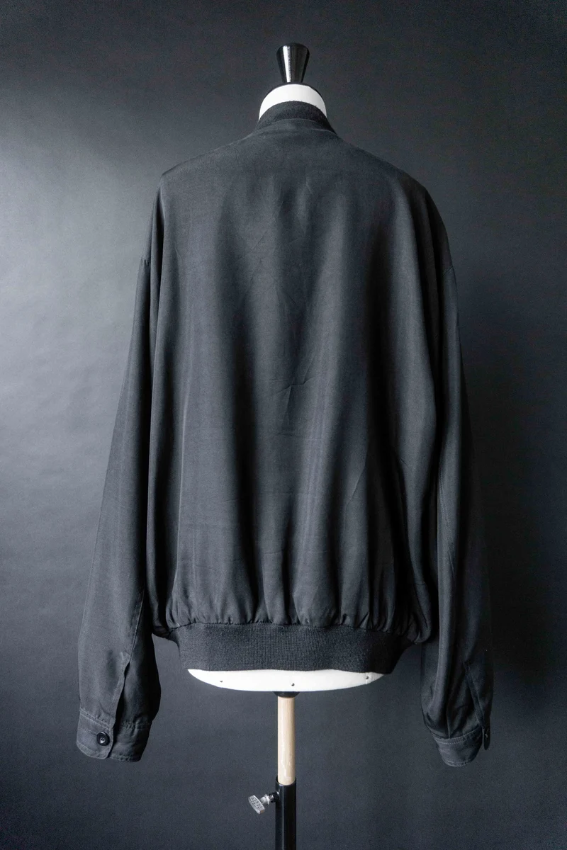 Vintage Blousonjacke 80s, Seide, M–XL