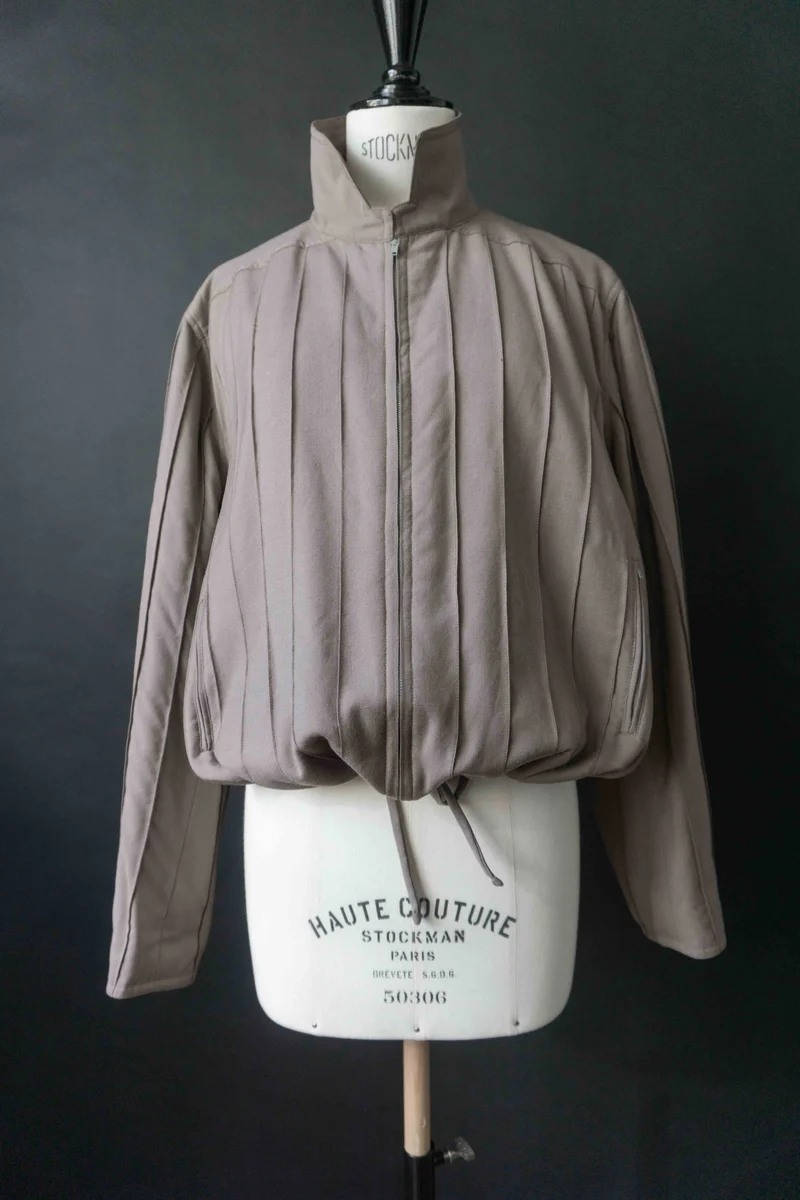 Laura Biagiotti Vintage Jacke – taupe Baumwolle, 70s Designer, S–M