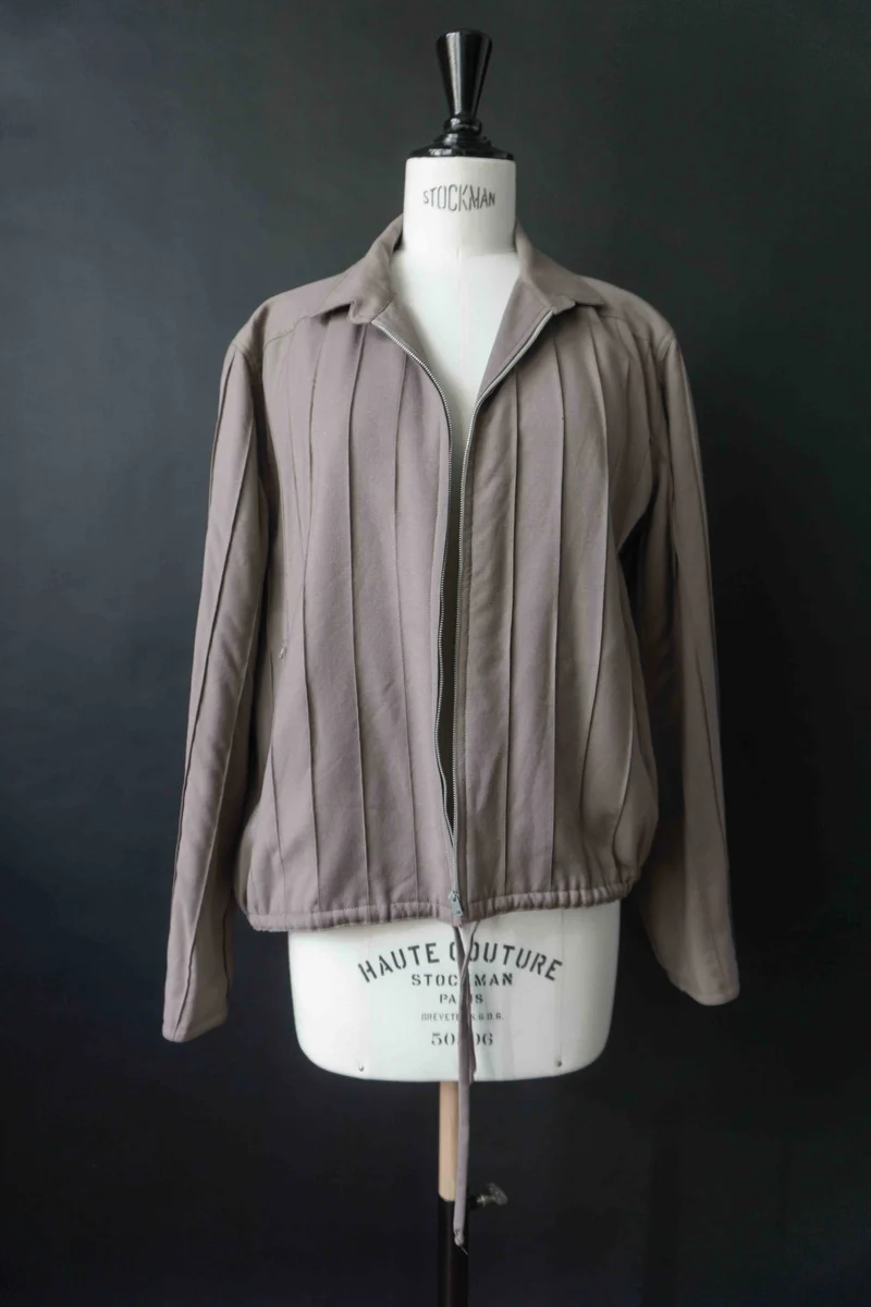 Laura Biagiotti Vintage Jacke – taupe Baumwolle, 70s Designer, S–M