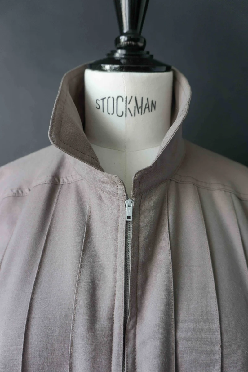 Laura Biagiotti Vintage Jacke – taupe Baumwolle, 70s Designer, S–M