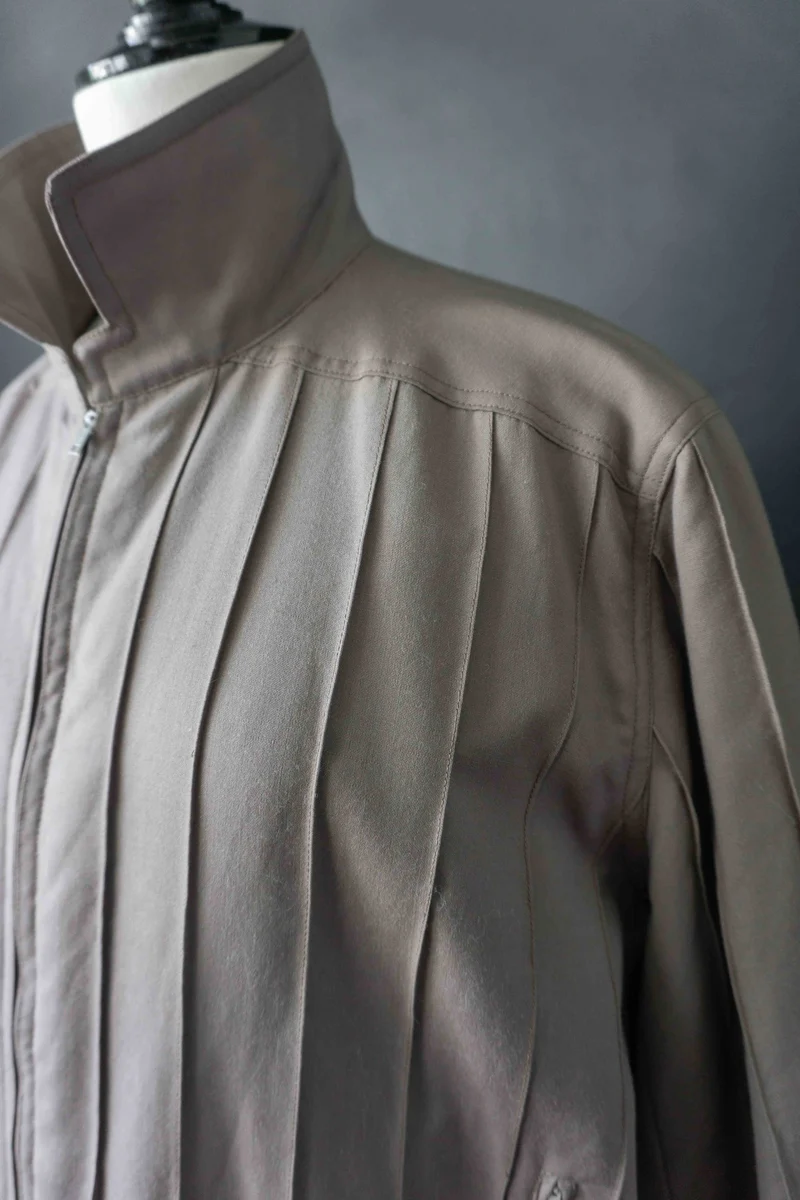 Laura Biagiotti Vintage Jacke – taupe Baumwolle, 70s Designer, S–M
