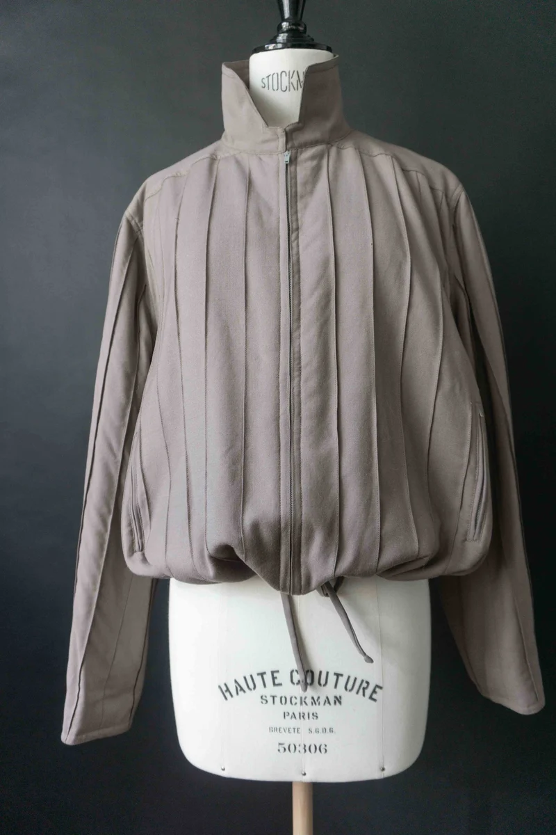 Laura Biagiotti Vintage Jacke – taupe Baumwolle, 70s Designer, S–M