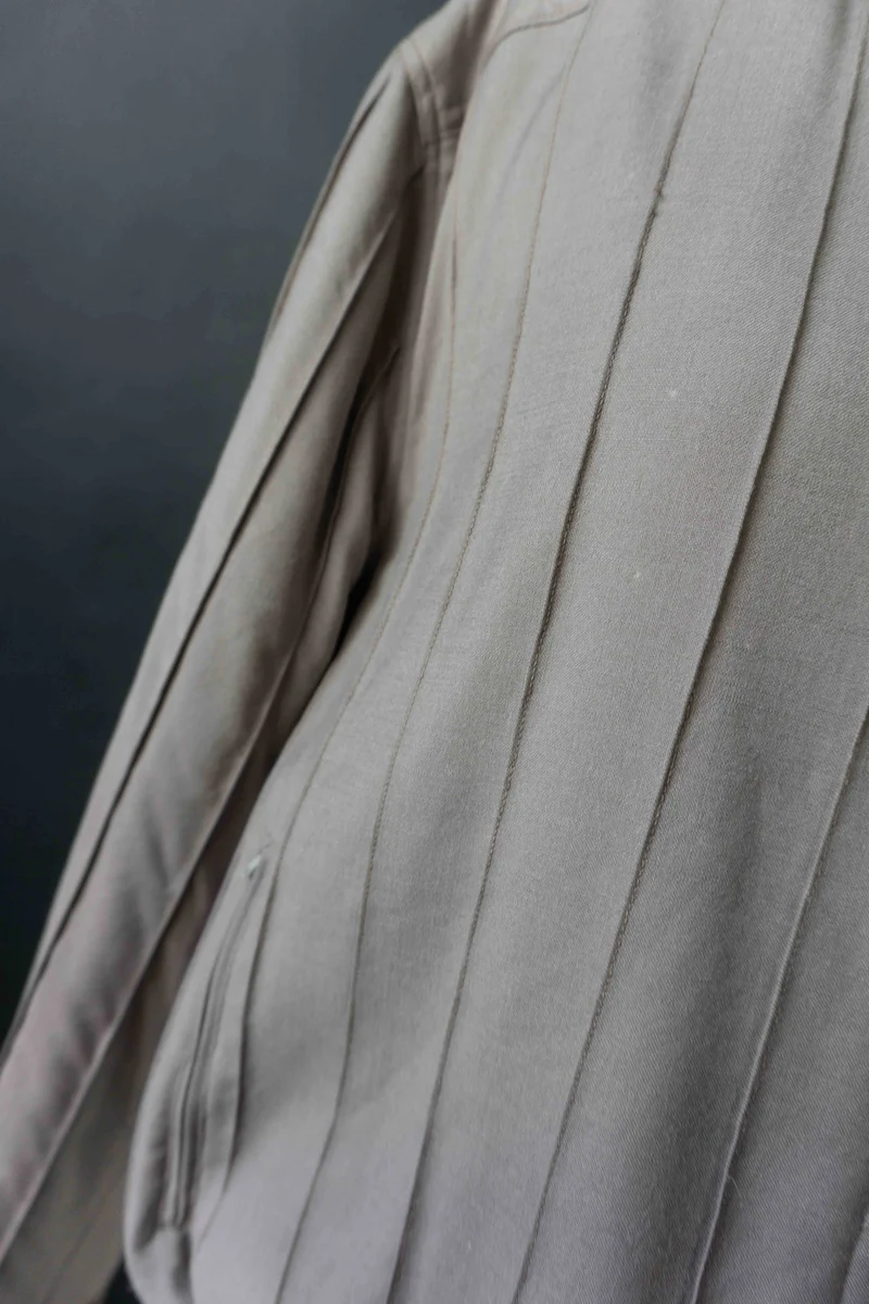 Laura Biagiotti Vintage Jacke – taupe Baumwolle, 70s Designer, S–M