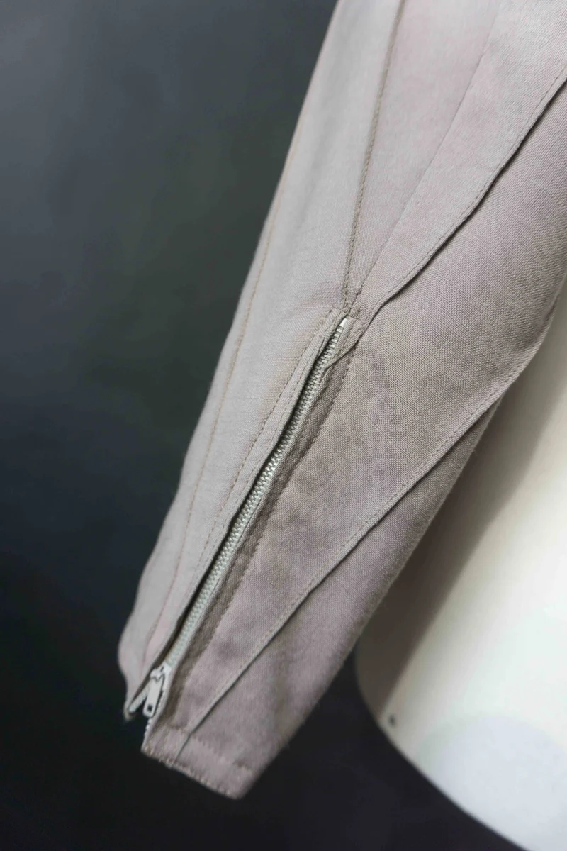 Laura Biagiotti Vintage Jacke – taupe Baumwolle, 70s Designer, S–M