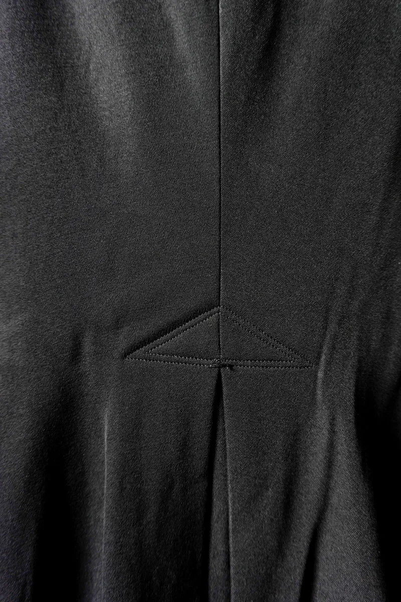 Antiker französischer Pfarrermantel – schwarzer Clergy Coat mit Knopfleiste, M–L