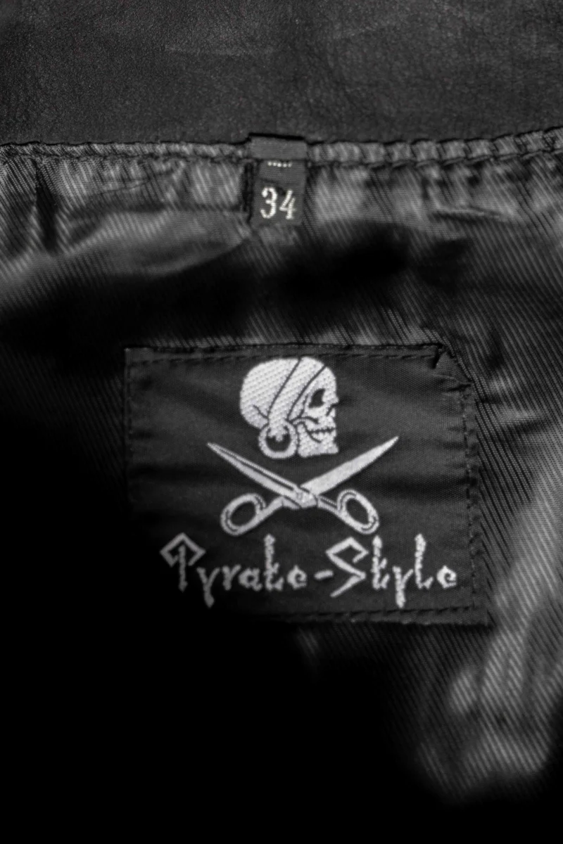 Vintage Pyrate Style Leder Shorts, Riri Zipper, XXS–XS