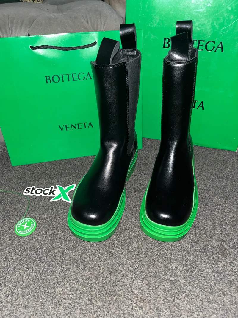 Green Leather Boots