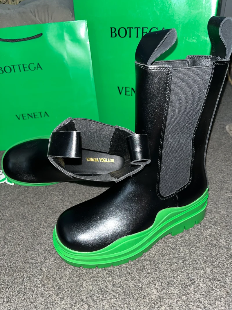 Green Leather Boots