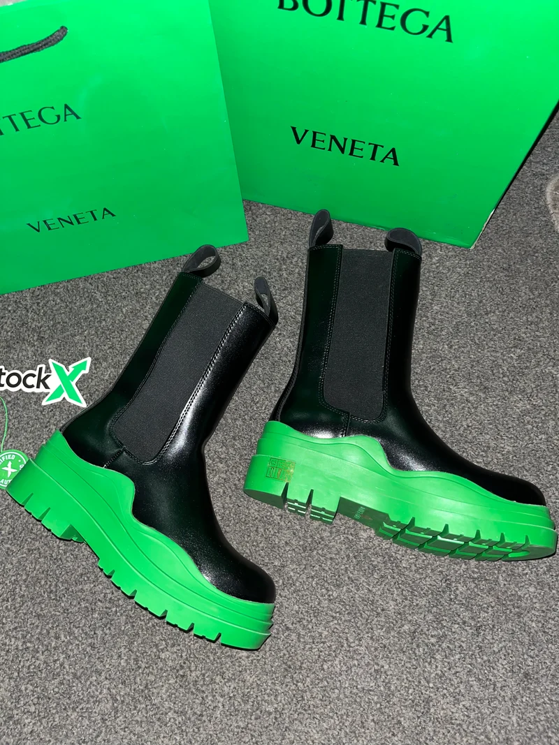 Green Leather Boots