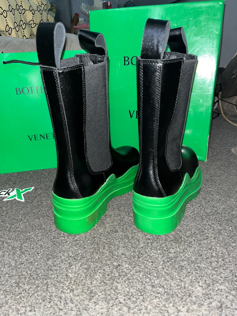 Green Leather Boots